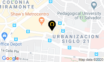 Mapa de Sanborns en San Salvador