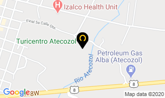 Mapa de Turicentro Atecozol en Izalco