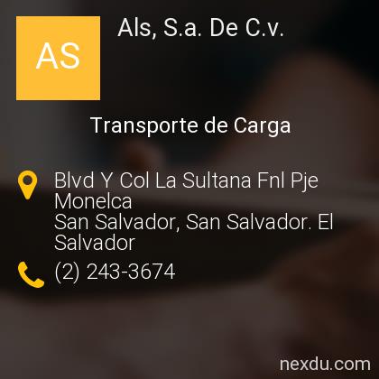 Als S A De C V En San Salvador Telefonos Y Direccion