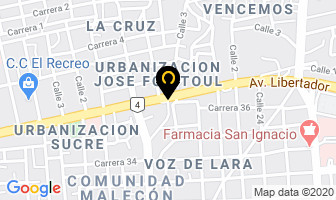 Mapa de Pinero Y Rodriguez en Barquisimeto