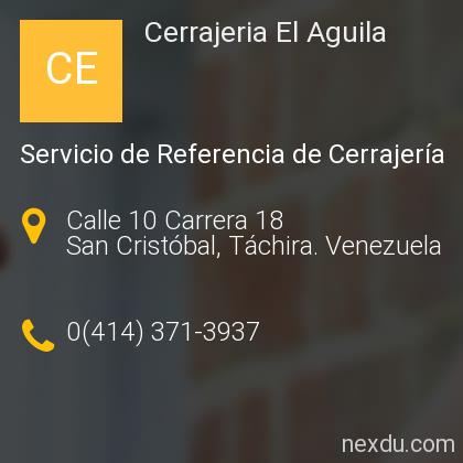 Cerrajeria El Aguila en Barrio Obrero, San Cristóbal - Teléfonos y Dirección