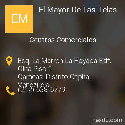Ese pavimento pedir disculpas El Mayor De Las Telas en Caracas - Teléfonos y Dirección