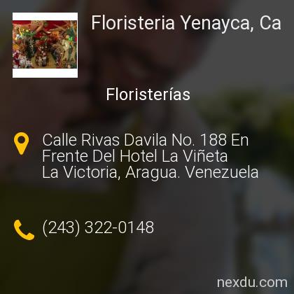 Floristeria Yenayca, Ca en La Victoria - Teléfonos y Dirección