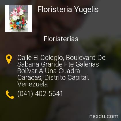 Floristeria Yugelis en Caracas - Teléfonos y Dirección