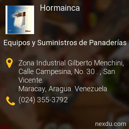 Hormainca en Maracay - Teléfonos y Dirección